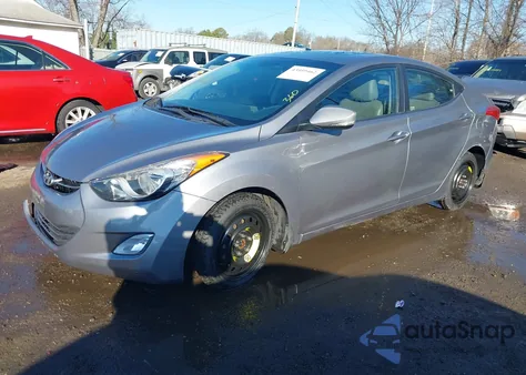 2013 Hyundai Elantra Limited from USA, damaged, VIN KMHDH4AE9DU660012